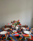 Brown Border Dinner Plate, Hand-Painted