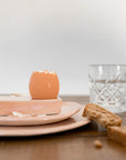 Handmade Minimalist Rectangular Egg Cup Design - Powdery Pink