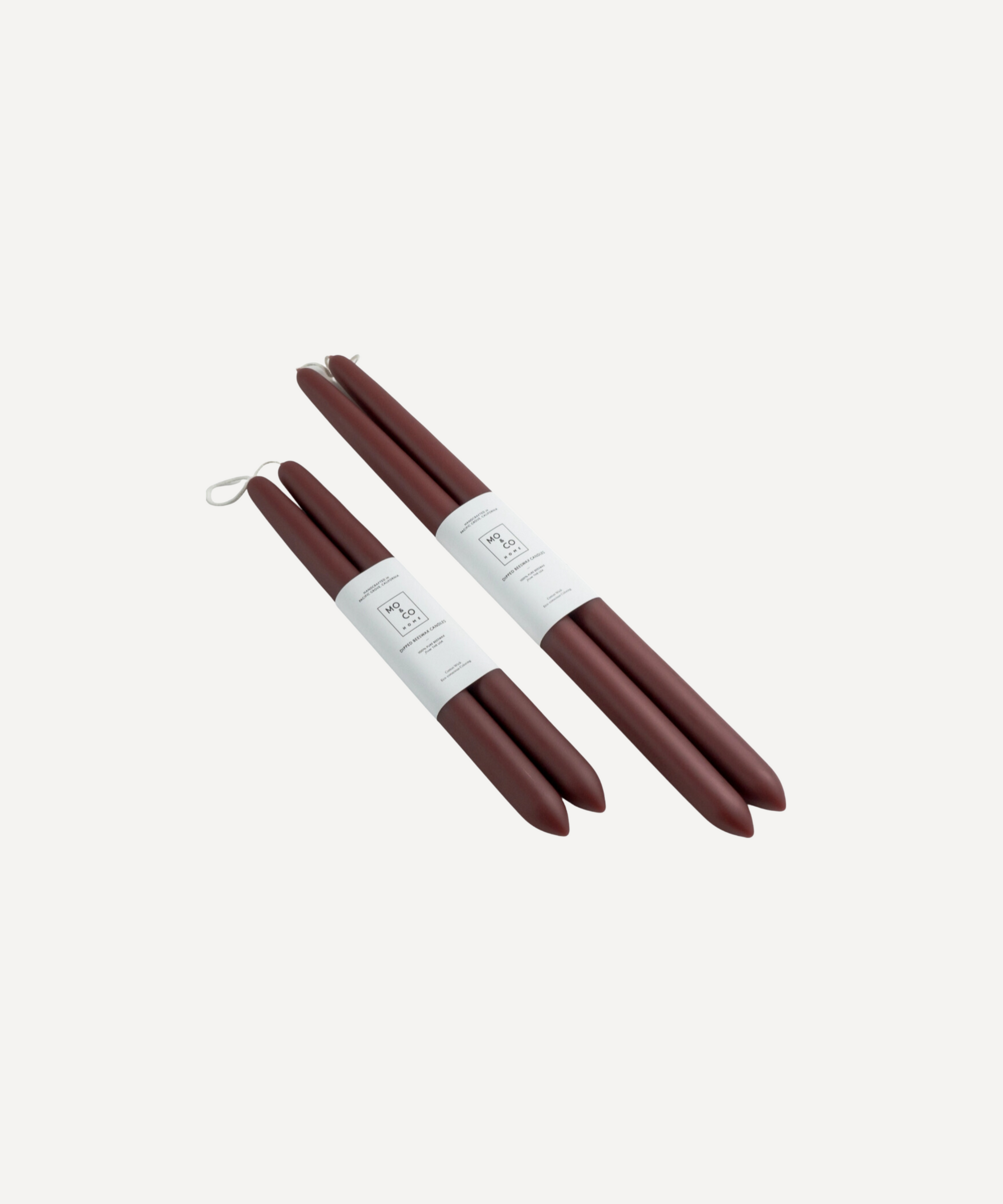 Burgundy Handmade Beeswax Candle, Large