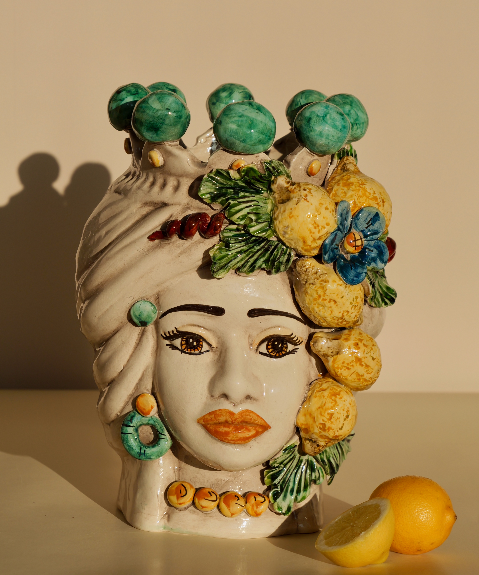 Lemon Sicilian Head Vase - Made to Order