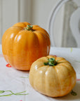 Ceramic Pumpkin Large – side view by Marla Primrose