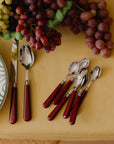 Burgundy Set of 2 Dessert Spoons
