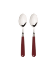 Burgundy Set of 2 Teaspoons