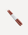Burnt Orange Beeswax Candle Pair, Large