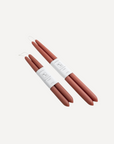 Burnt Orange Beeswax Candle Pair, Large