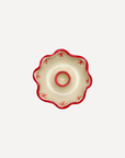 Ceramic Handmade Bow Details Red Candle Holder