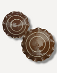 Preorder - Chocolate Brown – Large Ripple Serving Plate (25cm)