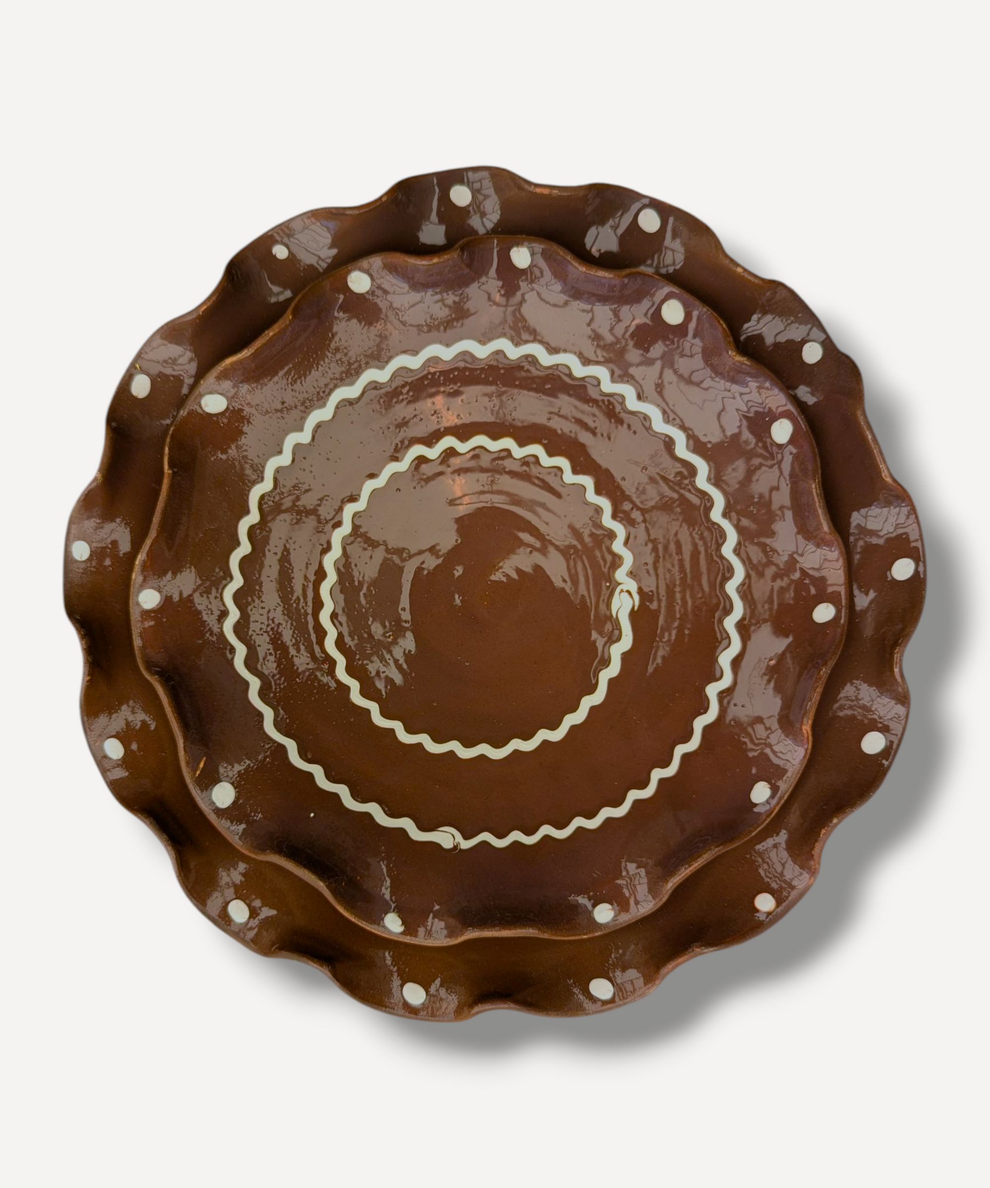 Preorder Chocolate Brown – Ripple Serving Plate (21cm)