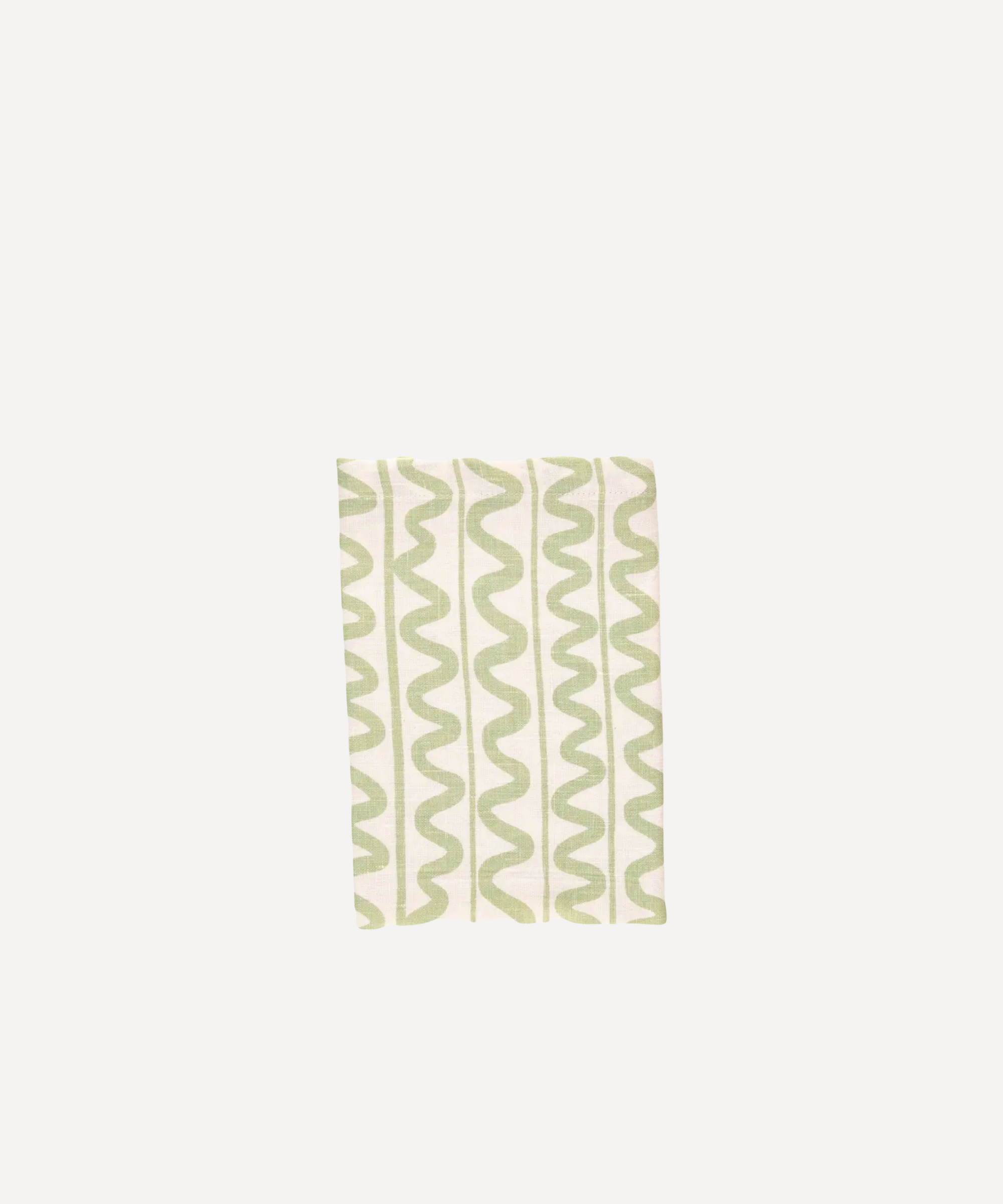 Green Wiggle Linen Napkins