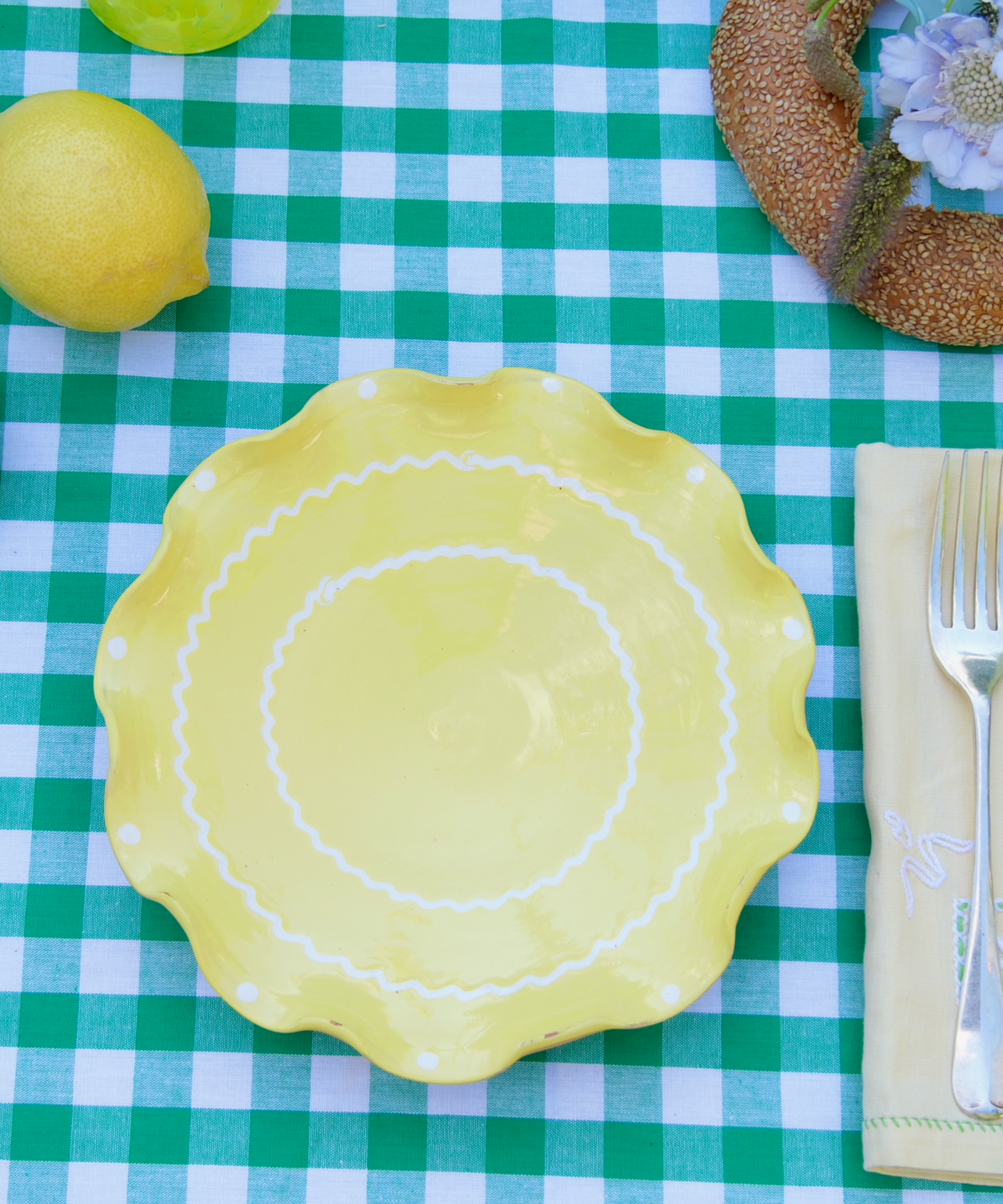 Lemon Yellow – Ripple Serving Plate (21cm)