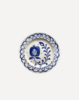 Hand-painted Granada Pomegranate Plant Dinner Plate, Blue