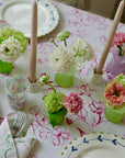 Handmade Ruffle Glass Bud Vase Light Green