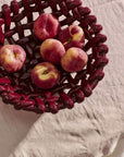 Burgundy Basketweave Bowl
