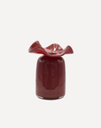 Marla Primrose Medium Handmade Glass Ruffle Bud Vase – Brown
