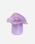 Lavender Handmade Ruffle Glass Bud Vase, Medium