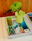 Marla Primrose Medium Handmade Glass Ruffle Bud Vase – Green