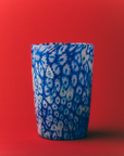 Marla Primrose Blue Millefiori Mosaic Murano Glass Tumbler – Handblown Venetian Glassware