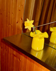 Marla Primrose Medium Handmade Glass Ruffle Bud Vase – Yellow