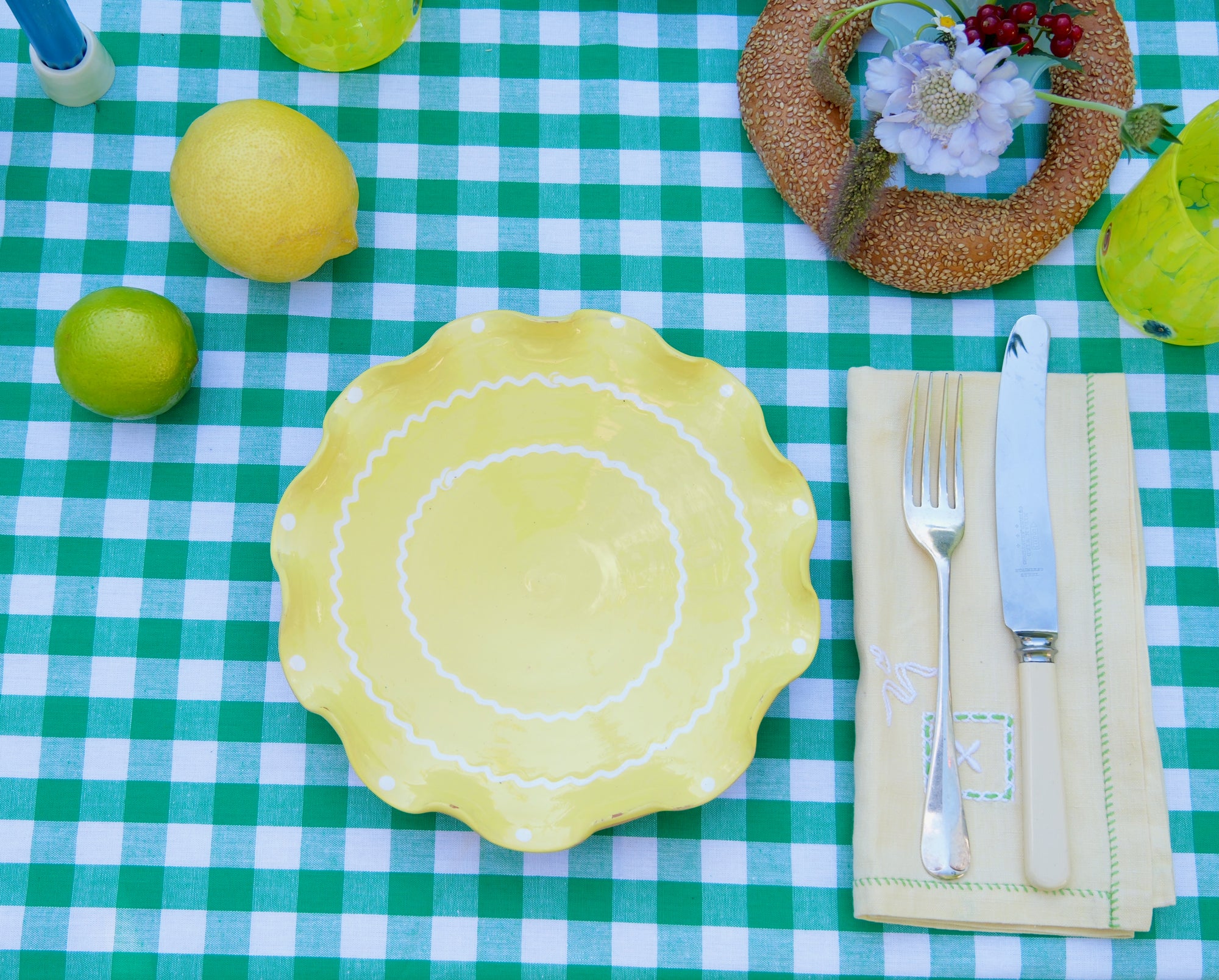 Lemon Yellow – Ripple Serving Plate (21cm)