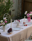 Pink Gingham Tablecloth