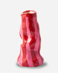 Pink and Red Stripe Vase Hodge Pots