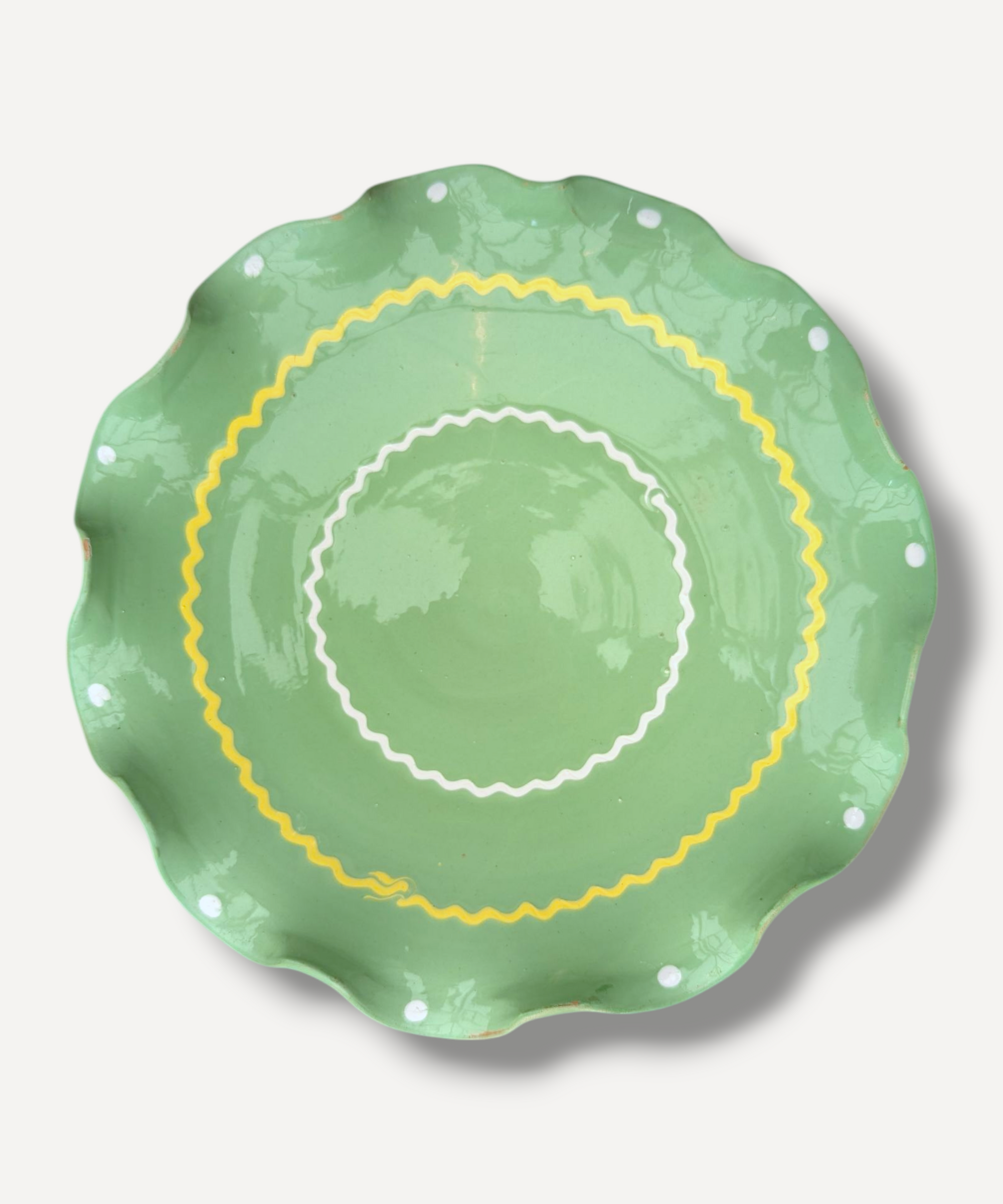Pistachio Green – Large Ripple Serving Plate (25cm)