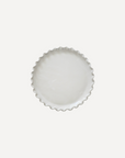 Scallop Edge Handmade Small Plate, White