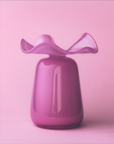 Marla Primrose Medium Handmade Glass Ruffle Bud Vase – Pink