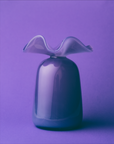 Marla Primrose Medium Handmade Glass Ruffle Bud Vase – Lilac Purple
