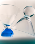 Cocktail Glasses, Cobalt Blue/ Clear - Set of 2 – alternative angle by Marla Primrose