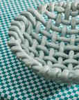 Sky Blue Basketweave Bowl