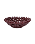 Burgundy Basketweave Bowl