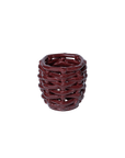 Small Burgundy Basketweave Planter
