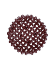 Burgundy Basketweave Bowl