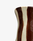 Brown & Vanilla Candy Stripe Vase