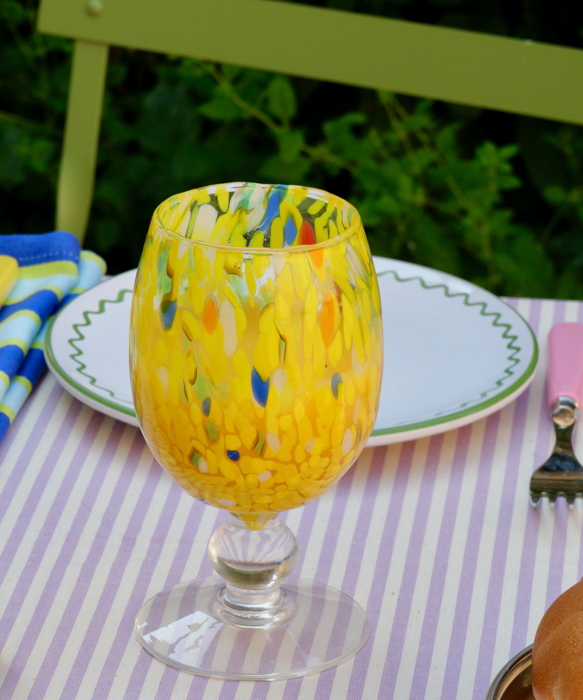 Murano Wine Glass, Yellow