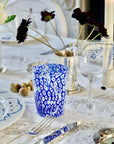 White Blue_Mosaic_Murano_Glass_Tumbler