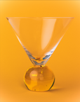 Cocktail Glasses, Yellow/Clear - Set of 2 by Marla Primrose