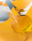 Cocktail Glasses, Yellow/Clear - Set of 2 – alternative angle by Marla Primrose