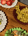 Burgundy Basketweave Bowl
