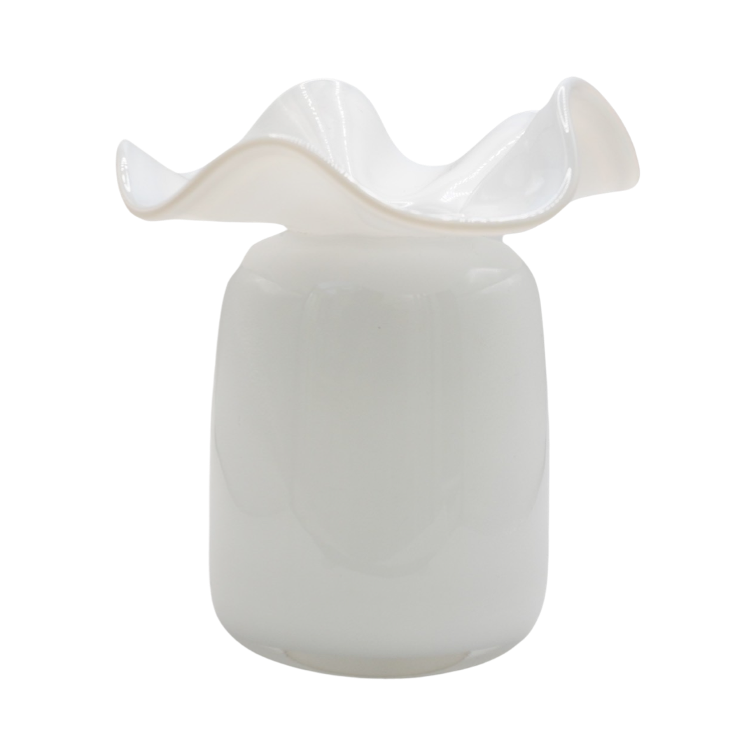 Preorder Ruffle Bud Vase, White