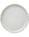 Pie Crust Edge White Handmade Plate