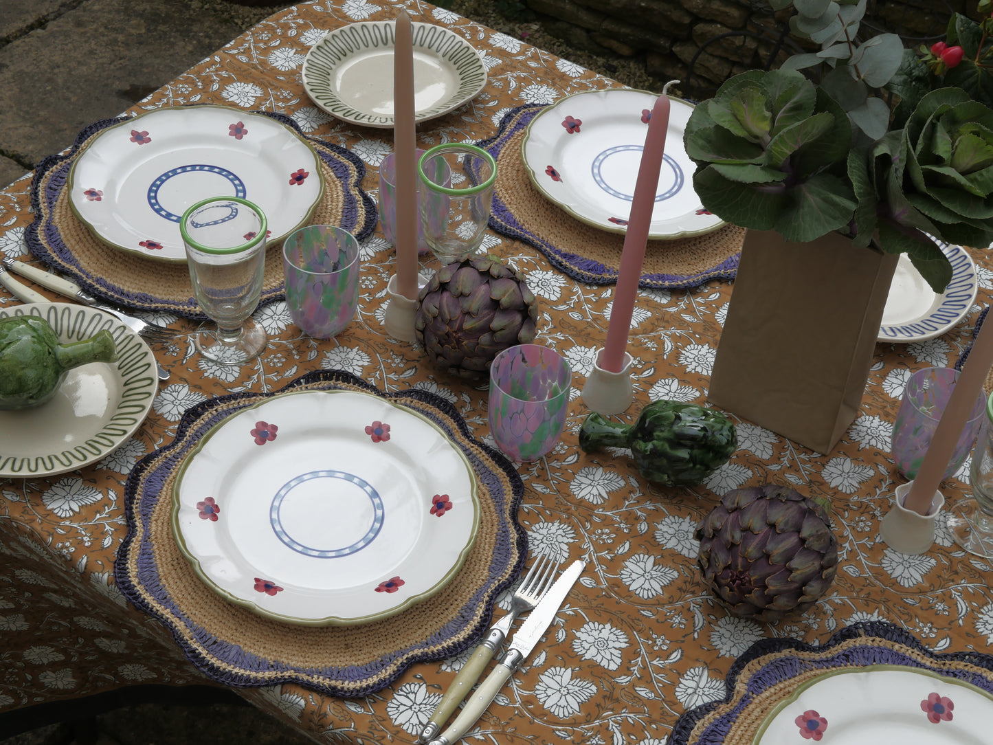 Hand-painted Italian Dinner Plate, Amalfi