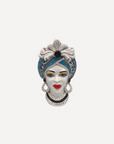 Sicilian Vase Female Head, Blue