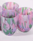 Confetti Bohemia Glass Tumbler, Green & Purple