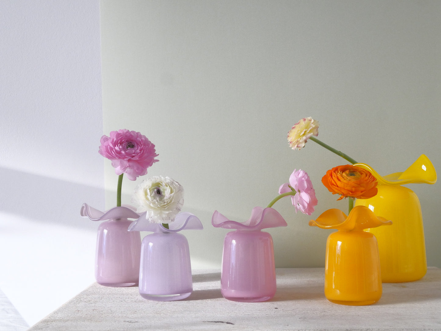 Preorder Ruffle Bud Vase, Pink ~ As Seen in SheerLuxe ~