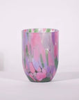 Confetti Bohemia Glass Tumbler, Green & Purple