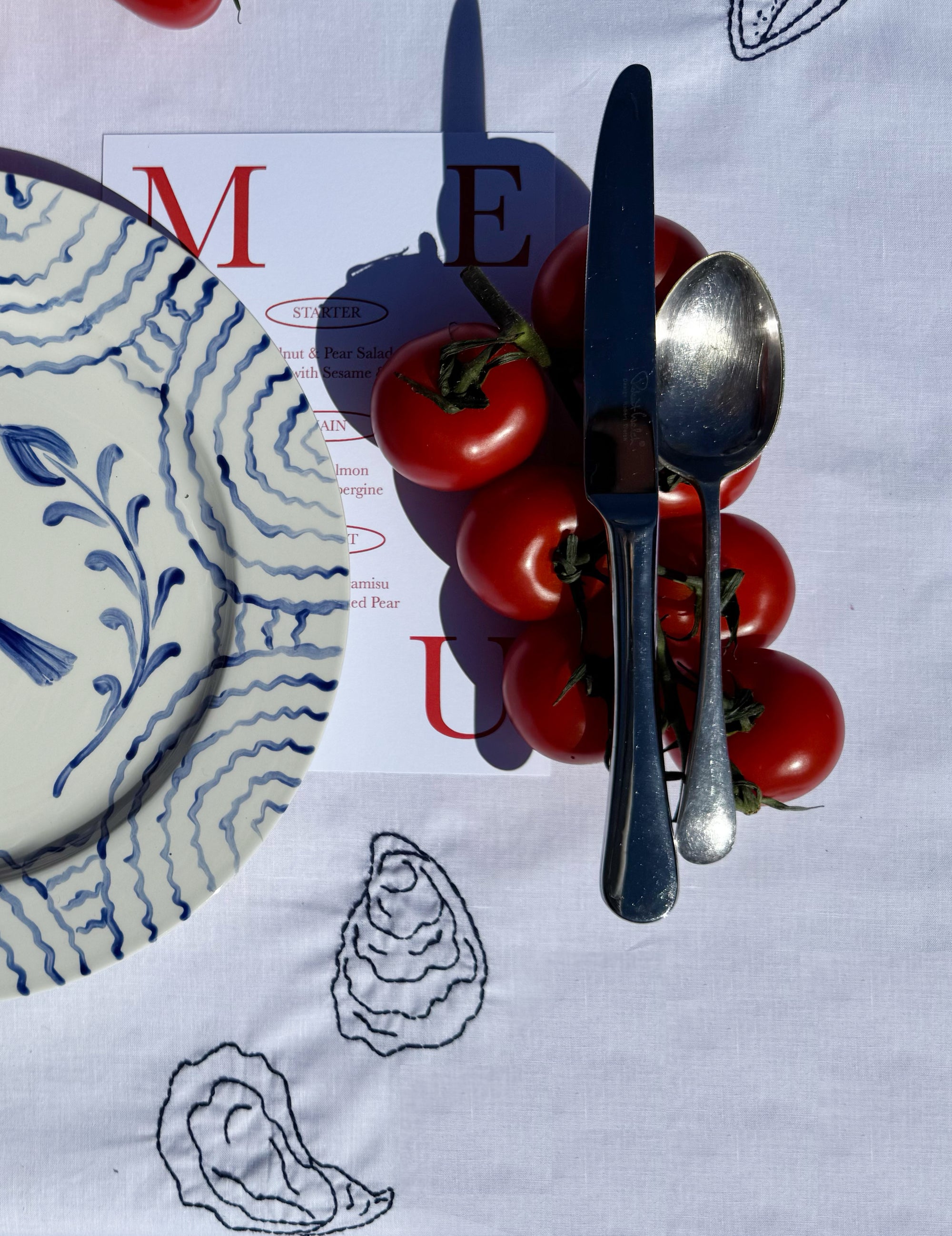 Embroidered Meditarrean Summer Tablecloth - Made To Order