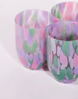 Confetti Bohemia Glass Tumbler, Green & Purple