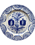 Hand-painted Pomegranate Granada Dinner Plate, Blue